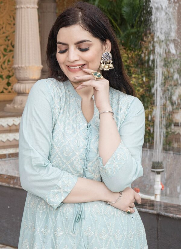 Gown - Cotton with Work - Image 3