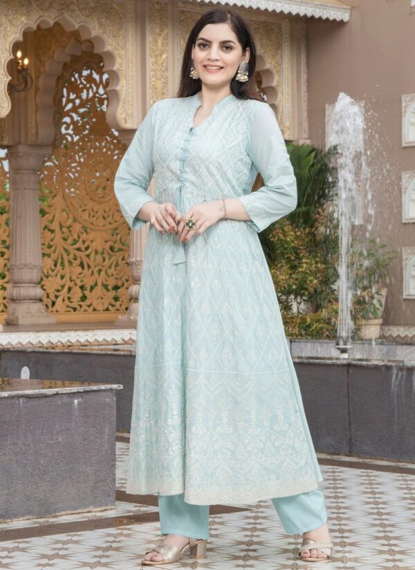 Gown - Cotton with Work - Image 5