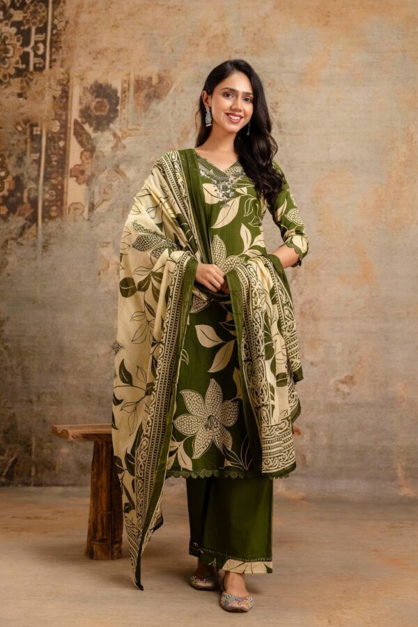🌿 Premium Cotton 60-60 Kurti Set 🌿